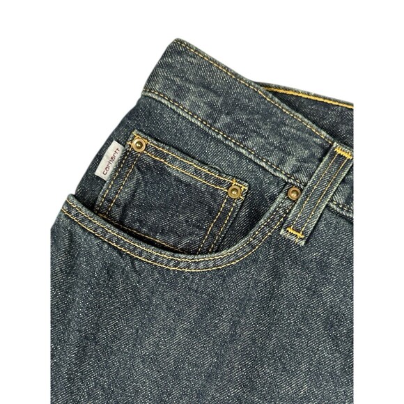 Carhartt Tipton Jeans Relaxed Fit Straight Leg 44x32 Dark Wash Western Workwear - Picture 2 of 8